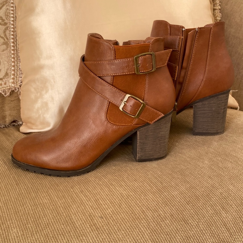 Boots with heels, used but in good condition